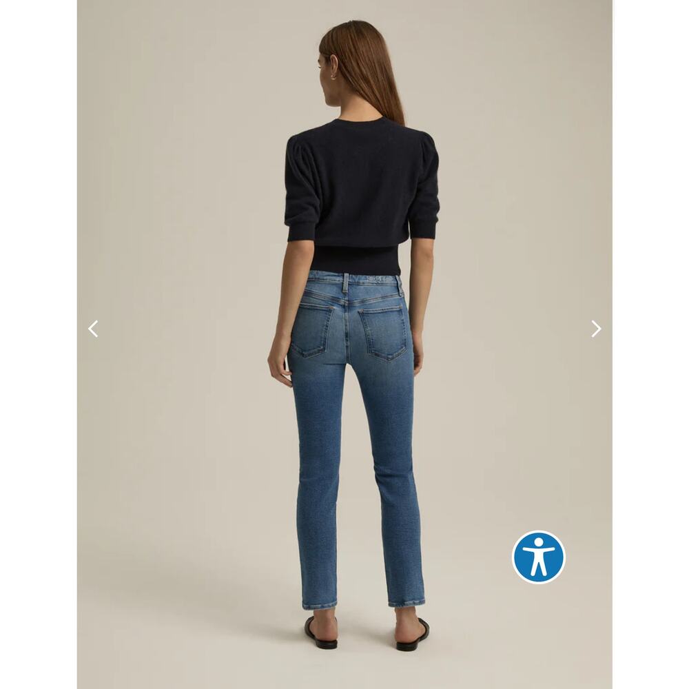 FAVORITE DAUGHTER The Erin High Rise Slim Straight classic denim jeans 32 - Picture 3 of 12